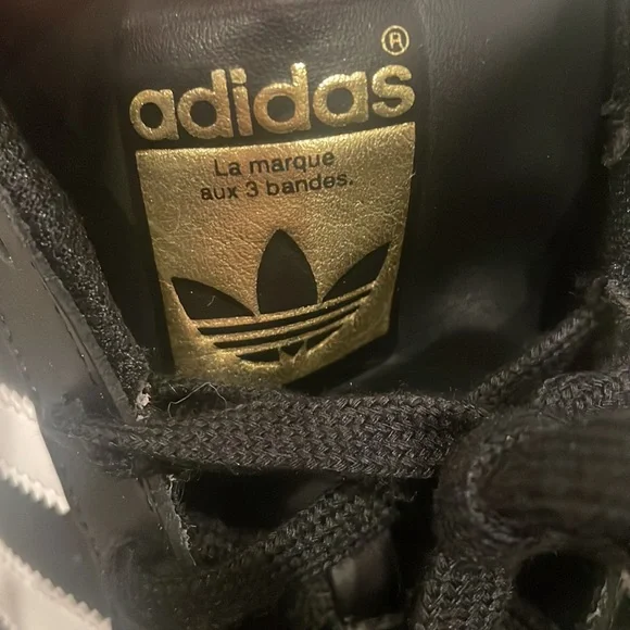 🆕 Adidas Superstar ADV Shoes - Core Black/White/White Sz 20 - Picture 3 of 12